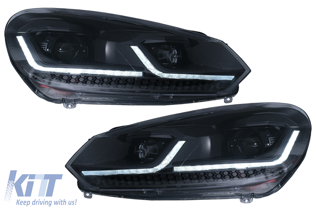 Fari a LED adatti per VW Golf 6 VI (2008-2013) con Facelift G7.5 Look Silver Luci di svolta dinamiche sequenziali