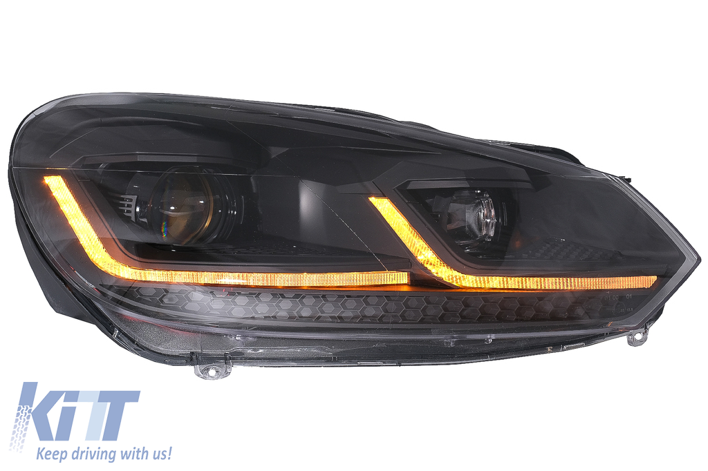 Fari a LED adatti per VW Golf 6 VI (2008-2013) con Facelift G7.5 Look Silver Luci di svolta dinamiche sequenziali