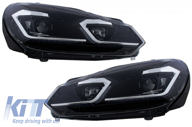 Fari a LED adatti per VW Golf 6 VI (2008-2013) con Facelift G7.5 Look Silver Luci di svolta dinamiche sequenziali