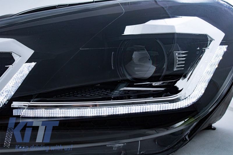 Fari a LED adatti per VW Golf 6 VI (2008-2013) con Facelift G7.5 Look Silver Luci di svolta dinamiche sequenziali