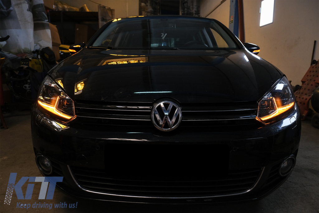 Fari a LED adatti per VW Golf 6 VI (2008-2013) con Facelift G7.5 Look Silver Luci di svolta dinamiche sequenziali