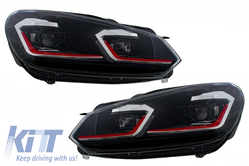 Fari a LED adatti per VW Golf 6 VI (2008-2013) con Facelift G7.5 Look Silver Luci di svolta dinamiche sequenziali