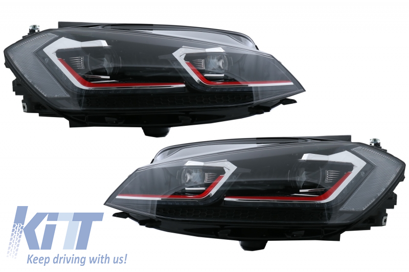 Fari a LED adatti per VW Golf 7.5 VII Facelift (2017-up) con luci di svolta dinamiche sequenziali