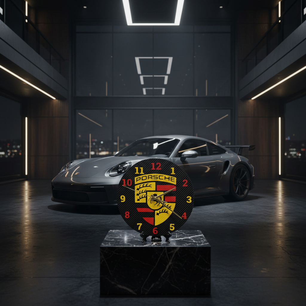 Orologio Porsche sfondo automotive